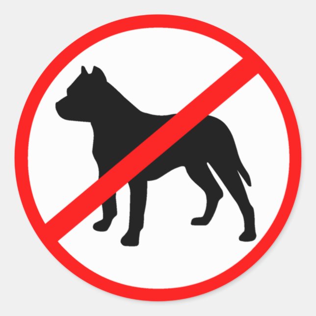 Pitbull Ban Classic Round Sticker (Front)