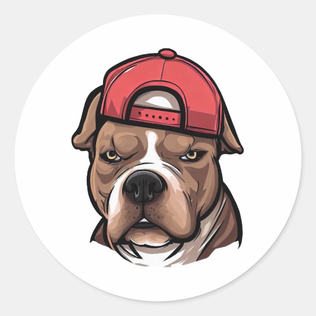 Pitbull Bloods Classic Round Sticker (Front)