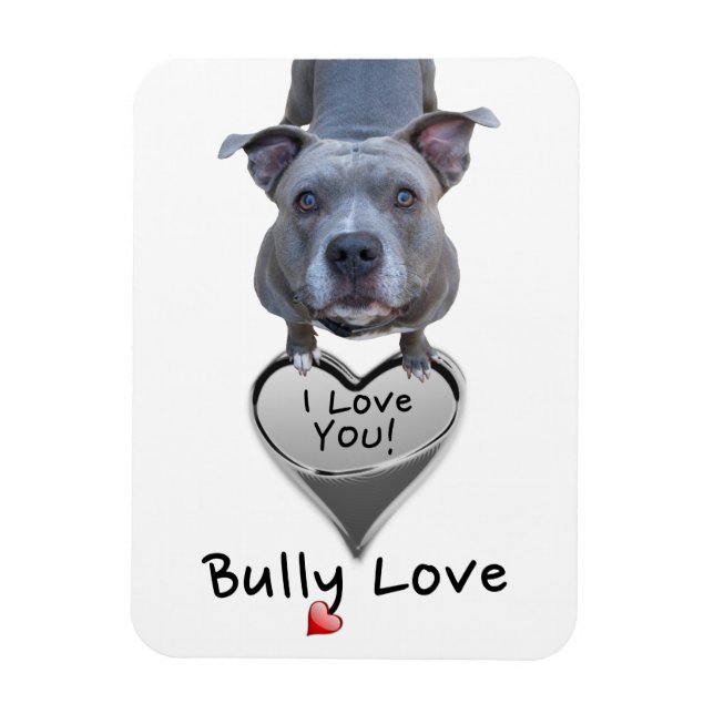 Pitbull Bully Love Magnet (Vertical)
