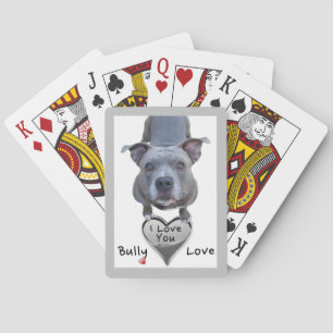 Pitbull Bully Love Playing Cards