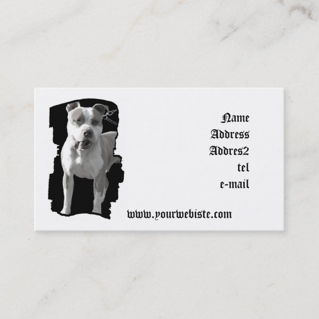 Pitbull Business card (Front)