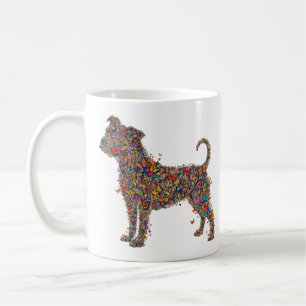 Pitbull Butterfly Silhouette Art   Bully Dog Lover Coffee Mug