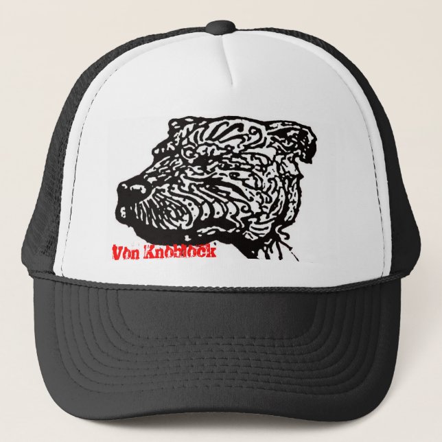 Pitbull by Von Knoblock Trucker Hat (Front)