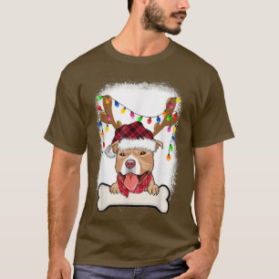 PitBull Christmas Decorations Pajama Santa Hat Tre T-Shirt
