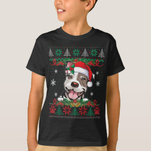 Pitbull Christmas Santa Ugly Sweater Dog Lover Xma