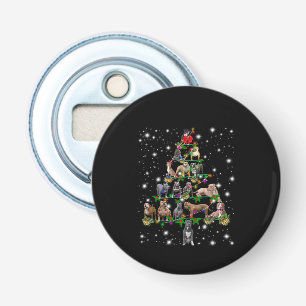 Pitbull Christmas Tree Covered By Flashlight Bottle Opener