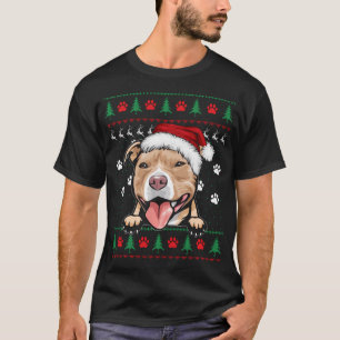 Pitbull Christmas Ugly Funny Pit Bull Lover T-Shirt