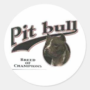 Pitbull Classic Round Sticker