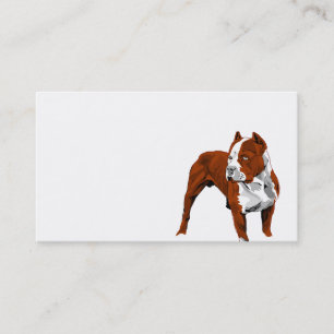 Pitbull colour business card template