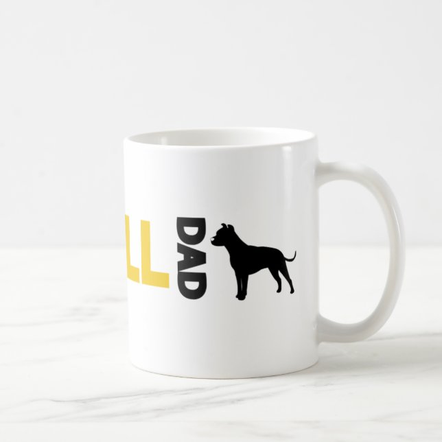 Pitbull Dad Coffee Mug (Right)