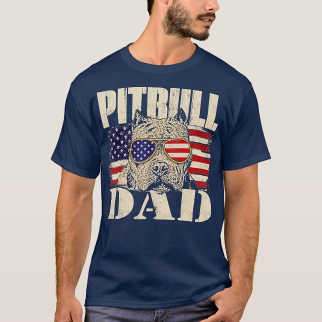 Pitbull Dad  Dog Lover Pibble Pittie Pit Bull T-Shirt (Front)