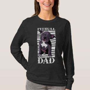 Pitbull Dad Dog Owner Puppy Doggy Breeder Fathers T-Shirt