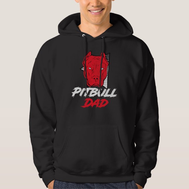 Pitbull Dad Funny Pitbull Hoodie (Front)