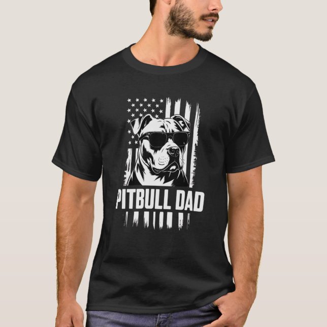 pitbull dad mens T-Shirt (Front)