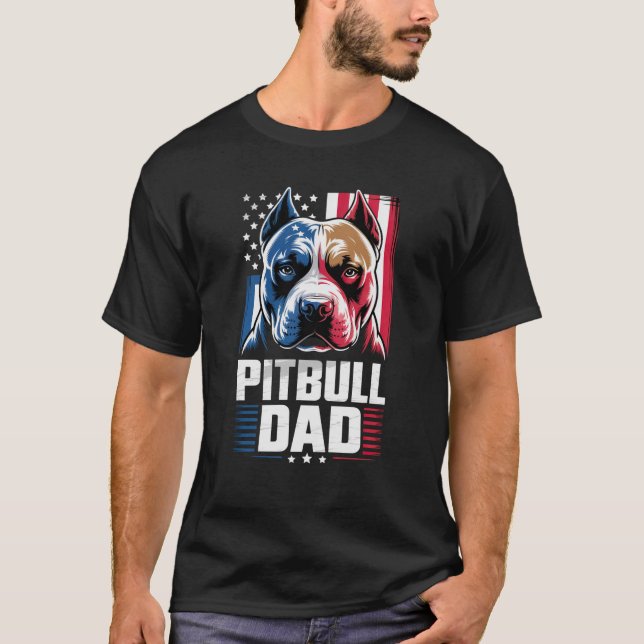 pitbull dad mens T-Shirt (Front)