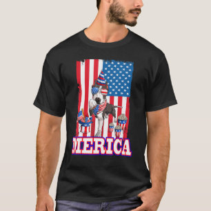 Pitbull Dad Mum 4th Of July American Flag Merica D T-Shirt