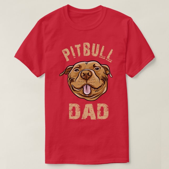 Pitbull Dad T-Shirt (Design Front)