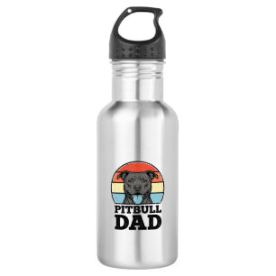 Pitbull Dad Vintage Dog Lover Shirt Design (2)_1 532 Ml Water Bottle