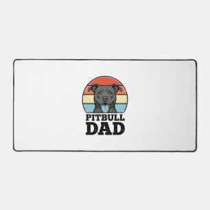 Pitbull Dad Vintage Dog Lover Shirt Design (2)_1 Desk Mat
