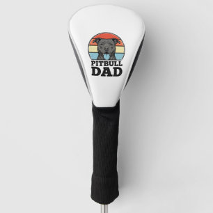 Pitbull Dad Vintage Dog Lover Shirt Design (2)_1 Golf Head Cover