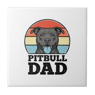 Pitbull Dad Vintage Dog Lover Shirt Design (2)_1 Tile