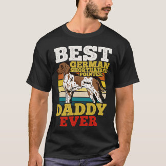 Pitbull Daddy Dog Dad Fathers Day Retro 1 T-Shirt