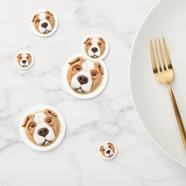 Pitbull Dog 3D Inspired Confetti (Group)