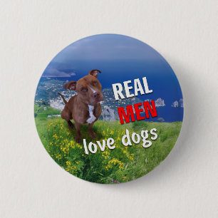 Pitbull Dog 6 Cm Round Badge