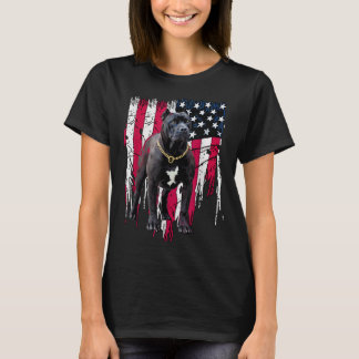 Pitbull Dog American Flag Awesome Cool T-Shirt