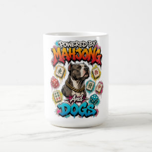  Pitbull Dog and Mahjong Tiles Street Art  Coffee Mug