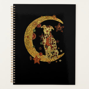 Pitbull dog and moon planner