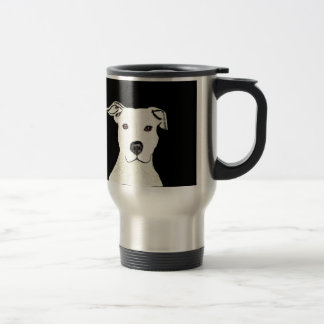 Pitbull dog breed travel mug