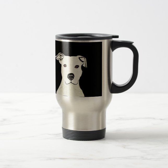 Pitbull dog breed travel mug (Right)