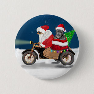 Pitbull Dog Christmas Santa Claus 6 Cm Round Badge