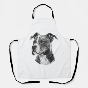 Pitbull dog face apron