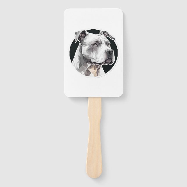Pitbull dog face hand fan (Front)
