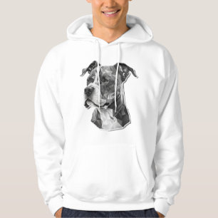 Pitbull dog face hoodie