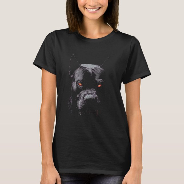 Pitbull Dog Face Scary T-Shirt (Front)