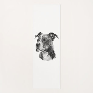 Pitbull dog face yoga mat