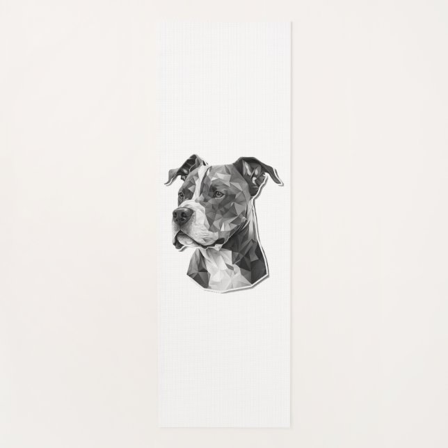 Pitbull dog face yoga mat (Front)