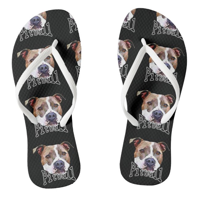 Pitbull Dog Flip Flops (Footbed)