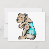 Pitbull Dog I Love Dad Tattoo Funny Family