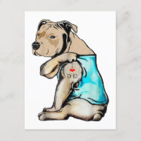 Pitbull Dog I Love Dad Tattoo Funny Family