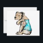 Pitbull Dog I Love Dad Tattoo Funny Family Holiday Card<br><div class="desc">Pitbull Dog I Love Dad Tattoo Funny Family</div>