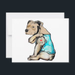 Pitbull Dog I Love Dad Tattoo Funny Family Holiday Card<br><div class="desc">Pitbull Dog I Love Dad Tattoo Funny Family</div>