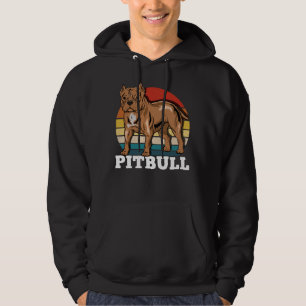 Pitbull Dog Lover Retro Hoodie