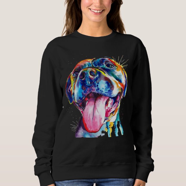 Pitbull Dog Lovers Father Day Sweatshirt (Front)