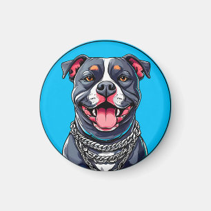 Pitbull dog magnet