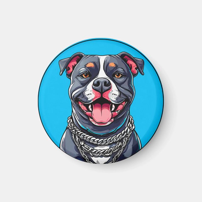 Pitbull dog magnet (Front)