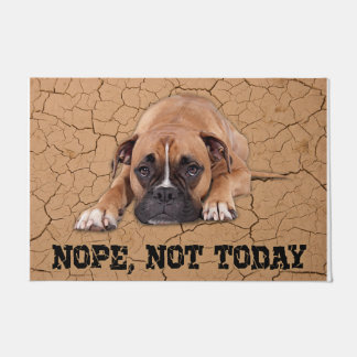 Pitbull Dog Nope Not Today Doormat